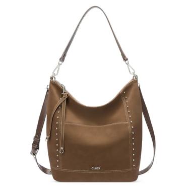 Imagem de Bolsas CLUCl para mulheres, bolsas transversais para mulheres, bolsas Hobo, bolsa transversal grande, bolsa tiracolo feminina para trabalho, viagens, Café, Hobo, transversal