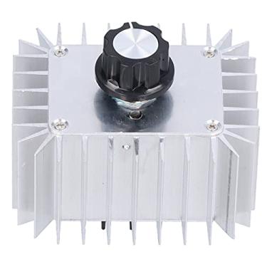 Imagem de Hyuduo Regulador de Tensão Elétrica Tiristor 5000W Controlador de Tensão CA de Alta Potência 23A Bloco Terminal Ajustável 0-220V Com Dissipação de Calor de Alumínio para Regulação de