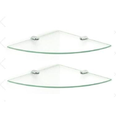Imagem de Prateleira de canto para banheiro 25 cm kit com 2 unidades - Casa Das 