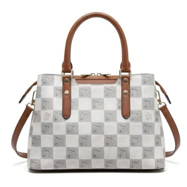 Imagem de Bolsa Feminina Couro Sintético Social Bolsa de Ombro Mão Transversal Multicamadas Tamanho Grande (Modelo 6)