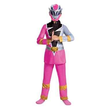 Imagem de Pink Power Ranger Costume for Girls, Official Dino Fury Power Ranger Suit with Mask, Kids Size Small (4-6x)
