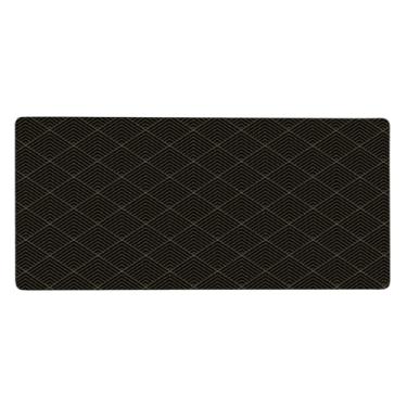 Imagem de Tapete de mouse com design preto grande à prova d'água para computador estendido tapete protetor de mesa antiderrapante base de borracha para escritório, computador, teclado, laptop e mesa de casa