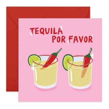 Imagem de Cartão de felicitações Tequila Por Favor - Cartão de aniversário de coquetel de Margarita picante picante para ela ou ele, irmã, melhor amiga, colega de trabalho, Party Queen, Hen Do, saída à noite