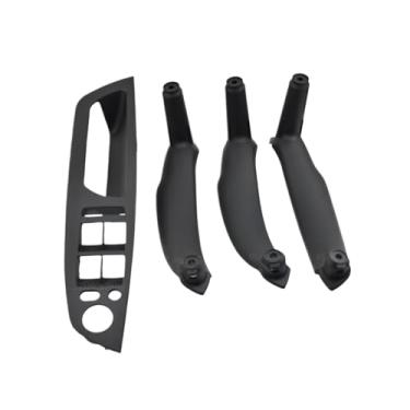 Imagem de 51416969401 carro auto accessori porta interna braço painel alça puxar guarnição capa kit compatível para bmw e70 e71 x5 x6 sav 2007-2014(Black 4pcs)