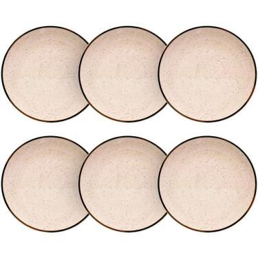 Imagem de Jogo de Pratos Raso de Porcelana Brisa 26cm 6 peças - Oxford