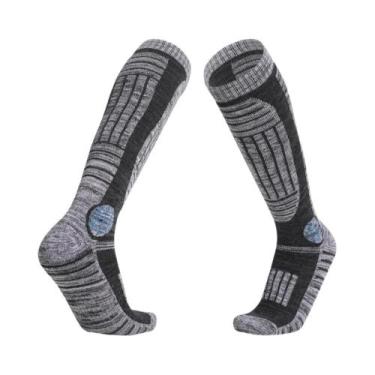 Imagem de Meias Térmicas De Algodão Para Esqui De Inverno Para Homens E Mulheres