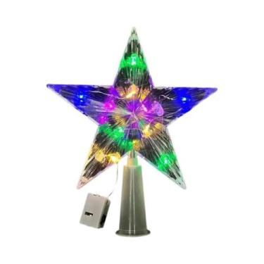 Imagem de Decoração De Natal Com Luzes LED Em Forma De Estrela De 15 a 18cm, Orn