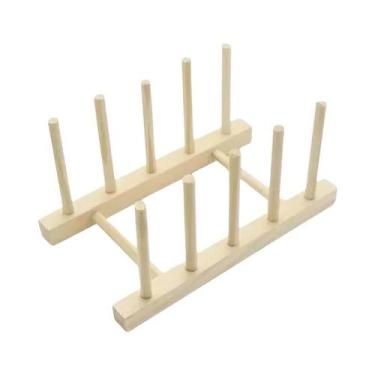 Imagem de Suporte De Armazenamento De Cozinha Multifuncional De Madeira Montado 