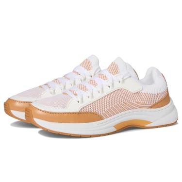 Imagem de Cole Haan Grandpro Eleena Knit Runner feminino, Malha branca/biscoito/biscoito branco, 6 Wide