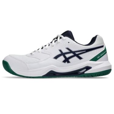 Imagem de ASICS Tênis masculino Gel-Dedicate 8, Branco/meia-noite, 12 Wide