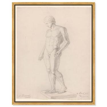 Imagem de Art Remedy Figurativo vintage Unmasked Soul Canvas com moldura dourada, 40,6 cm x 50,8 cm