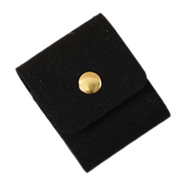 Imagem de Vaveren Mini Estojo de Viagem para Joias, Bolsa Organizadora Compacta para Joias, Ideal para Festas, Viagens, Hotéis e Bijuterias, Anéis e Outros Objetos, Preto