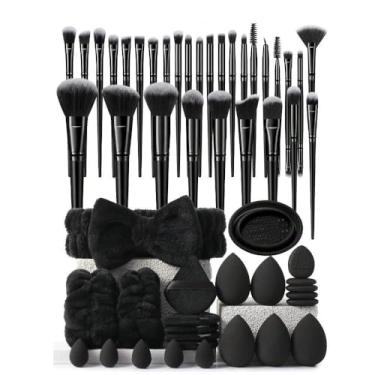 Imagem de 30 pincéis de maquiagem, pincel de polimento de base, corretivo, ferramentas de maquiagem, cabo longo, base oblíqua, pincel de maquiagem