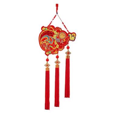 Imagem de Vaveren Enfeite de Natal Chinês para Pendurar, Pingente Tradicional do Ano Lunar Chinês de 2026 com o Símbolo do Cavalo, Ideal para Festas e Casas de, 32x95cm