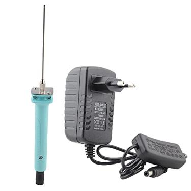 Imagem de Ferramenta de caneta cortadora de espuma de fio quente elétrico tipo agulha de 10 CM com fonte de alimentação para fabricação de modelos de arte Artesanato Isopor Poliestireno (Plugue UE)