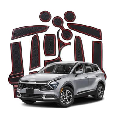 Imagem de VEIROOM Tapetes de suporte de copo para Kia Sportage 2023-2025, 14 peças/conjunto, macio, antiderrapante, à prova d'água, à prova de arranhões, forro para porta para Sportage 2025 2024 2023 acessórios