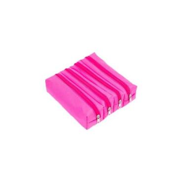 Imagem de Estojo Grande Quádruplo Liso Escolar Feminino/Masculino- JKF - JKF Est