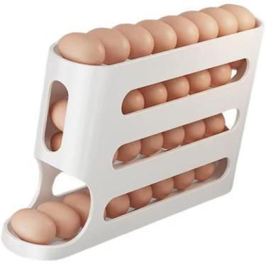Imagem de Suporte Dispenser Ovo Organizador Bandeja Geladeira 4 Níveis - Nilosde
