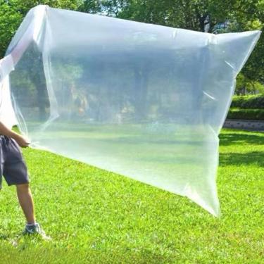 Imagem de LQCMFSB Pacote com 10, capa de plástico transparente, folha grande de proteção contra poeira, 102-152 cm, película transparente para estufa, proteção de plantas de jardim