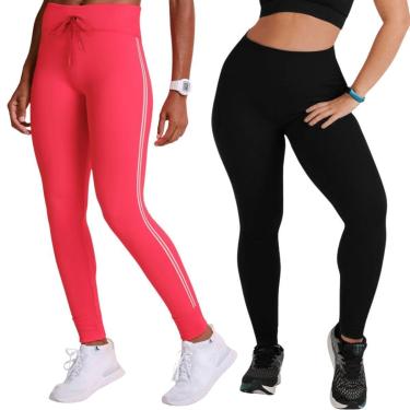 Imagem de Kit 2 Calça Legging Leg Fitness Sem Costura Ajusta Ao Corpo-Feminino
