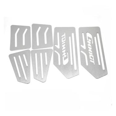 Imagem de Anti-derrapante Apoio para os pés do pedal para C400GT C 400GT 2018-2021 CNC Alumínio Footboard Step Foot Pegs Pedal Kits(Silver)