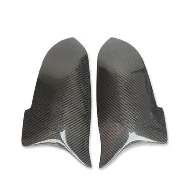 Imagem de Capa preta para espelho retrovisor de carro, de fibra de carbono, compatível com bmw 5 6 7 séries f10 f11 f18 f07 f12 f13 f06 f01 f02 lci(Carbon Grain Black)