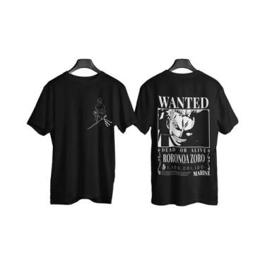 Imagem de Camiseta Masculina Oversize Roronoa Zoro One Piece Anime De Algodão Ma