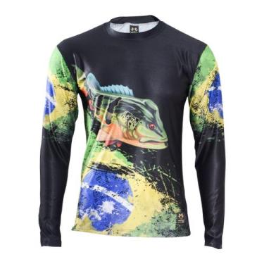 Imagem de Camisa Camiseta Pesca Masculina Proteção Solar Uv50+ - Terra Nativa, B