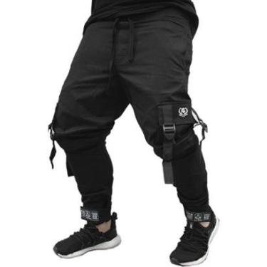 Imagem de Calça Jogger Masculina PRETA Cargo Track Short-Unissex