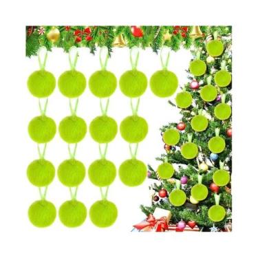 Imagem de Decoração De Natal 6cm Bolas Fluffy Ornamentos Pendentes 6 Peças Para 