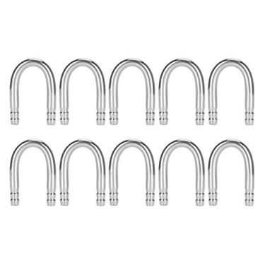Imagem de SIWOTED 10 unidades de tubo de cotovelo em forma de U para tanque de peixes, bomba de oxigênio de aço inoxidável, tubulação de CO2, acessório de aquário