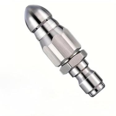 Imagem de Bocal de jato de esgoto bocal de mangueira de drenagem de alta pressão para lavadora de alta pressão 1/4 conexão rápida, jardinagem de gramado