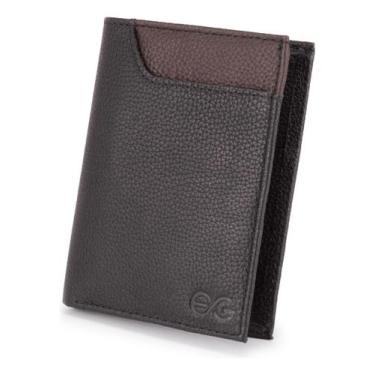 Imagem de Carteira Masculina Slim Porta Cartão Couro Legítimo Floater - Ello Gri