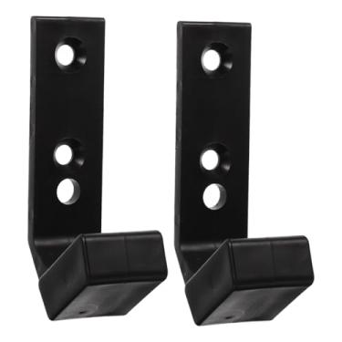 Imagem de YIJU Suporte de parede para barra de musculação (2 peças), ideal para academia em casa. Fácil de instalar e, Material Papp, 12cmx4.5cm