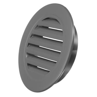 Imagem de PATIKIL Ventilação de ar redonda de 15 cm, capa de grade de alumínio Soffit Ventilação HVAC para teto parede telhado banheiro cozinha garagem duto galpão garagem, cinza escuro