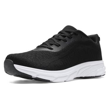 Imagem de SANTIRO Tênis de corrida masculino, cano baixo, confortável, casual, atlético, Preto, 46