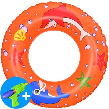 Imagem de Boia Inflável Piscina Infantil Laranja 60 cm CBRN15078