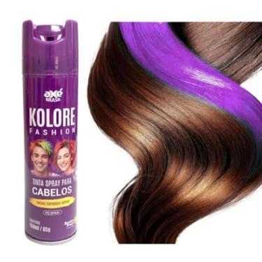 Imagem de Tinta de Cabelo Temporária Spray Colorido – Sai com Água, Ideal para Carnaval, Festas e Fantasias – Uso Infantil e Adulto, Fácil Aplicação e Remoção (Roxo)