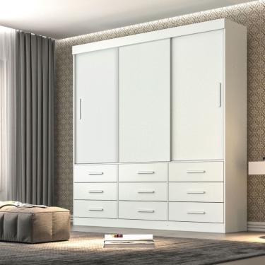 Imagem de Guarda Roupa Casal 3 Portas 9 Gavetas New Star Salleto Moveis