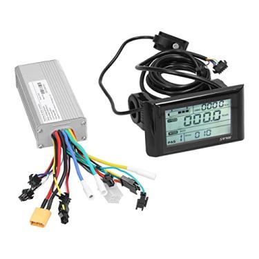Imagem de Kit de Controlador Brushless com Painel Controle LCD 24V-48V 500W Estável Freio Sensível Shell Liga Alumínio Dissipação Calor Instalação Fácil para Bicicleta Elétrica