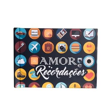 Imagem de Instalivro 10x15 Álbum Autocolante Horizontal para 20 fotos AMOR E RECORDAí í ES Adulto Jovem Preto