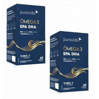 Imagem de 2x Ômega 3 EPA DHA- Vit. E- 1.411MG DE ÔMEGA 3- 60 Softgel - Pura Vida