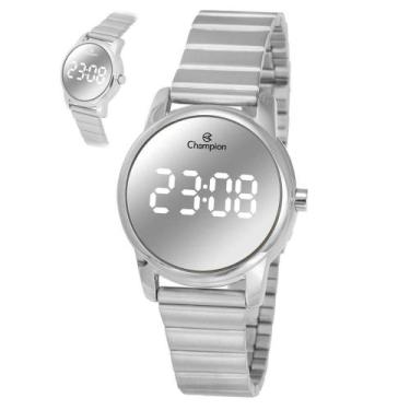 Imagem de Relógio Champion Feminino Ref: Ch48215q Led Espelhado Prateado