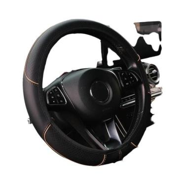 Imagem de Capa De Volante Em Couro Com Listras Vermelhas E Azuis, Embossada, Par