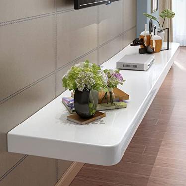 Imagem de Prateleira flutuante de parede, prateleira de TV, suporte de TV, console de mídia, quadro de TV, prateleira de livros, prateleira de exibição, prateleiras de canto, prateleira de armazenamento de