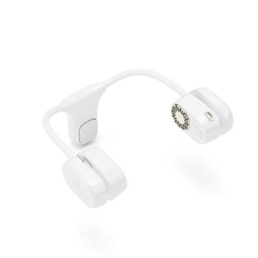 Imagem de Ventilador de pescoço portátil, recarregável por USB, mini 3 velocidades de resfriamento pessoal para pendurar colar com faixa de pescoço resfriador de ar condicionado preguiçoso vestível mãos livres