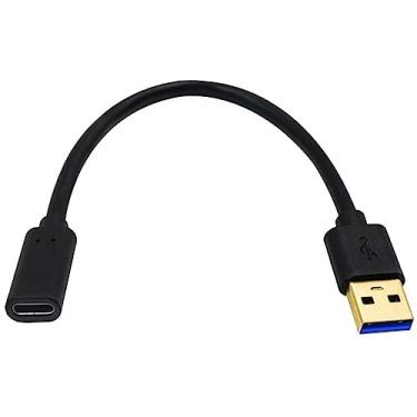 Imagem de MTUERANC Cabo USB A para USB C, USB 3.0 Tipo A Macho para USB 3.0 Tipo C (USB-C) Adaptador conversor de dados e carregamento fêmea para laptop e PC (20 cm/8 polegadas)
