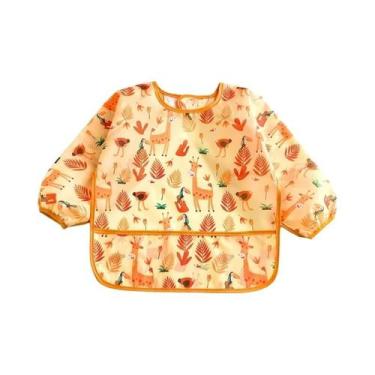 Imagem de Babadores Impermeáveis De Manga Longa Para Bebês, Avental Infantil, Ro