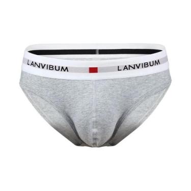 Imagem de Cuecas De Algodão Masculinas De Cintura Baixa, Respiráveis, Ajuste Sol