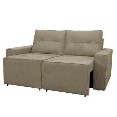 Imagem de Sofá Retrátil 2 Lugares 1,80 Confortável Polo Cappuccino